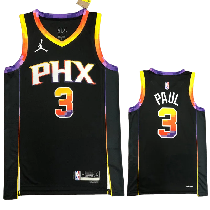 22-23 SUNS PAUL #3 Black Top Quality Hot Pressing NBA Jersey (Trapeze Edition)