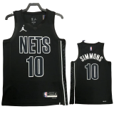 22-23 NETS SIMMONS #10 Black Top Quality Hot Pressing NBA Jersey (Trapeze Edition)