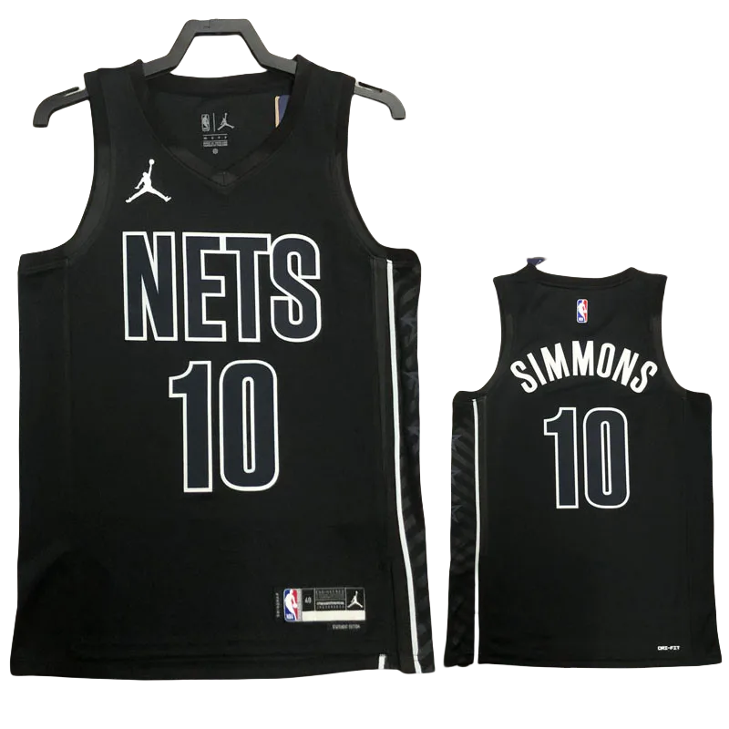 22-23 NETS SIMMONS #10 Black Top Quality Hot Pressing NBA Jersey (Trapeze Edition)