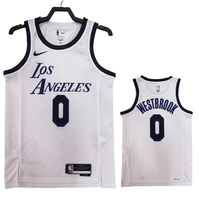 22-23 LAKERS WESTBROOK #0 White City Edition Top Quality Hot Pressing NBA Jersey