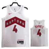 22-23 Raptors BARNES #4 White Top Quality Hot Pressing NBA Jersey