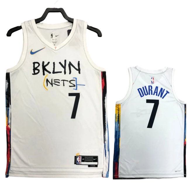 22-23 Nets DURANT #7 White City Edition Top Quality Hot Pressing NBA Jersey