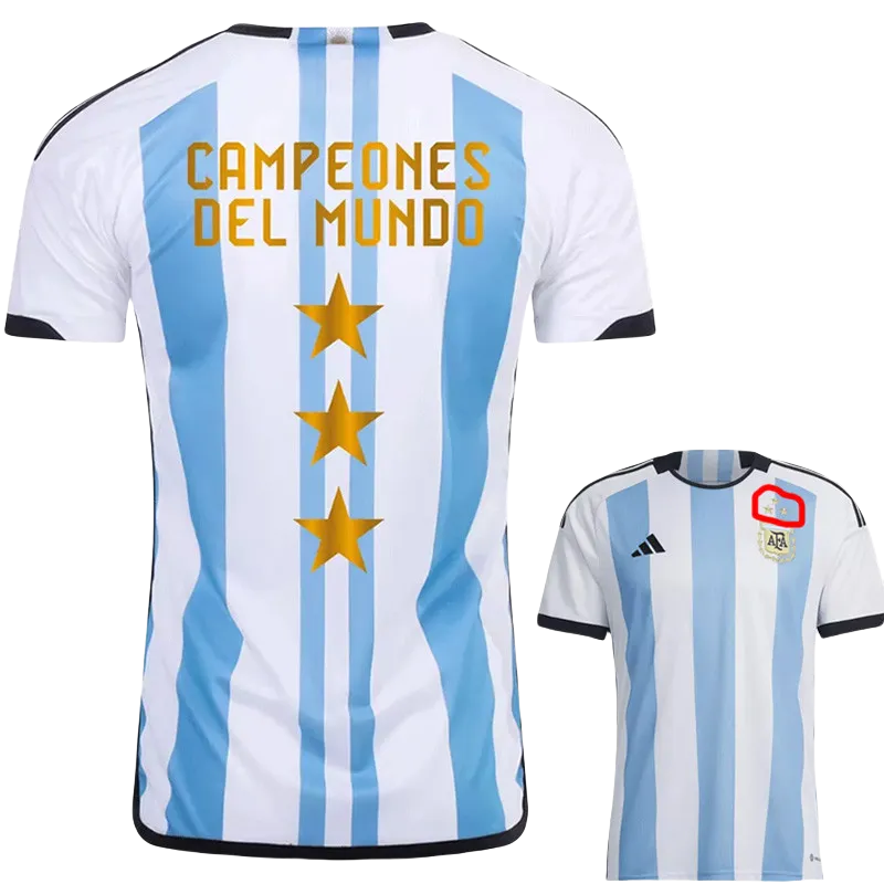 22-23 CAMPEONES DEL MUNDO 3 Stars Argentina Home Fans Soccer Jersey