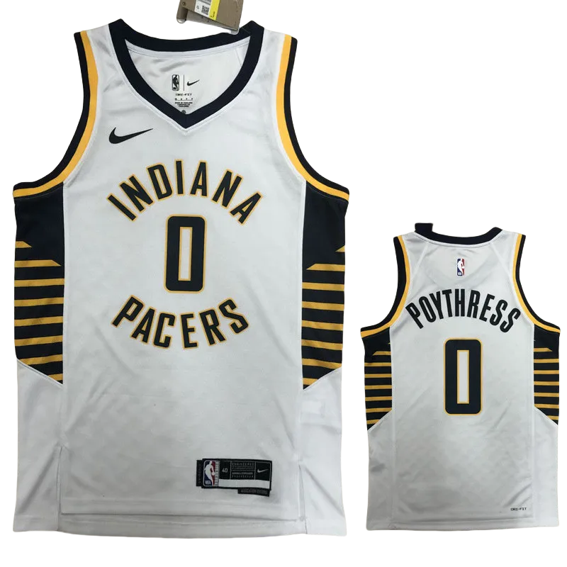 22-23 Indiana Pacers POYTHRESS #0 White Top Quality Hot Pressing NBA Jersey