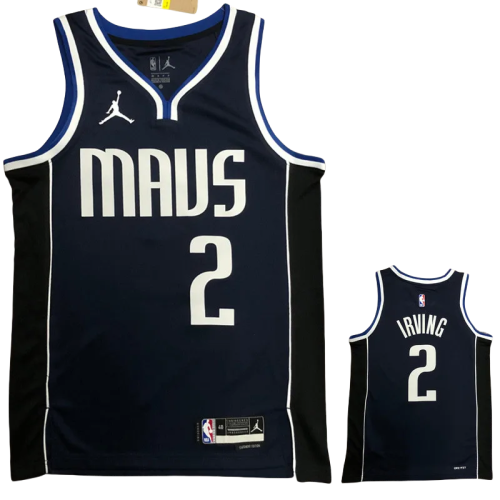 22-23 Dallas Mavericks IRVING #2 Black Top Quality Hot Pressing NBA Jersey (Trapeze Edition)