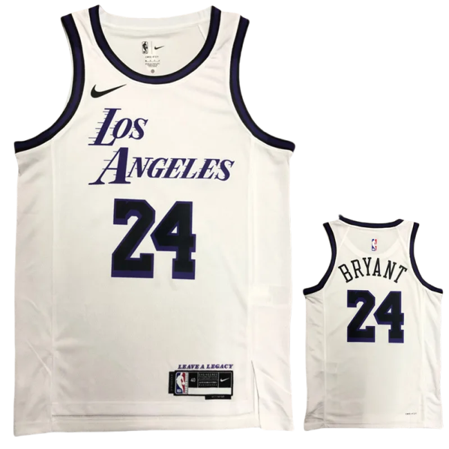 22-23 LAKERS BRYANT #24 White City Edition Top Quality Hot Pressing NBA Jersey