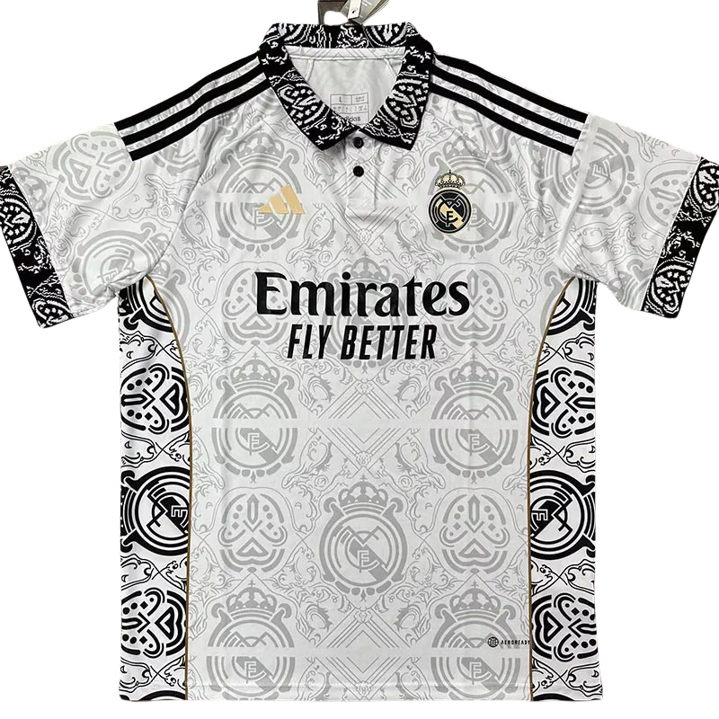 2023  Real Madrid  Special Edition White Grey Fans Training Shirts