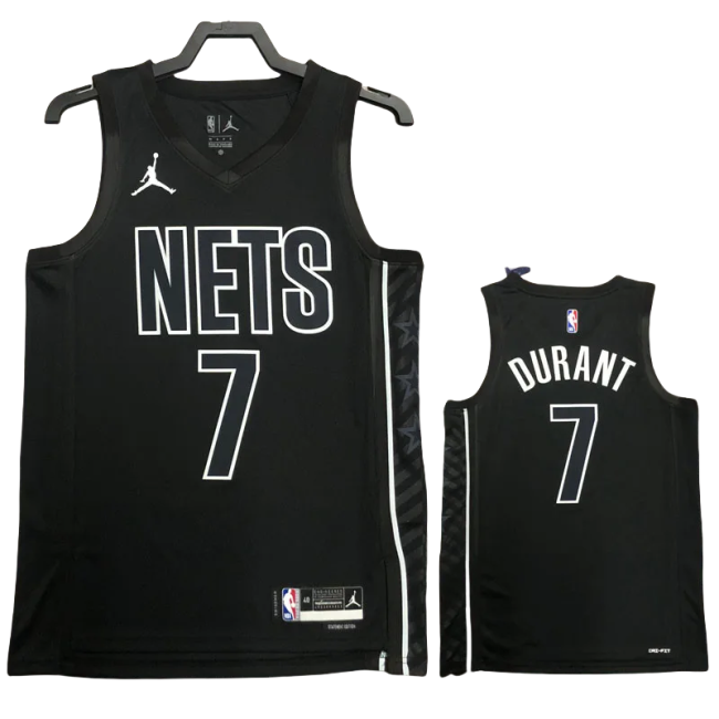 22-23 NETS DURANT #7 Black Top Quality Hot Pressing NBA Jersey (Trapeze Edition)