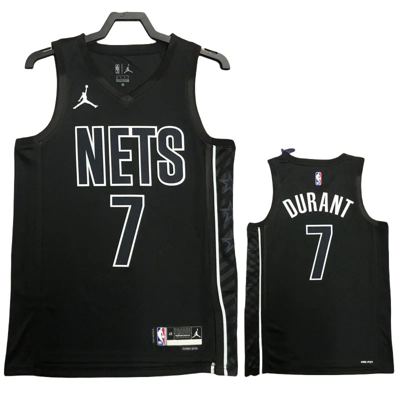 22-23 NETS DURANT #7 Black Top Quality Hot Pressing NBA Jersey (Trapeze Edition)