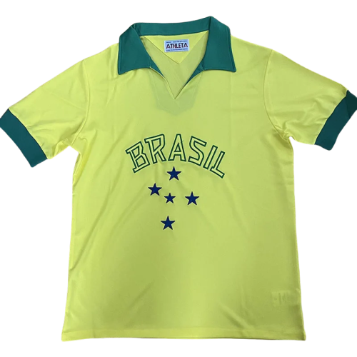 1958 Brazil Home Retro Soccer Jersey