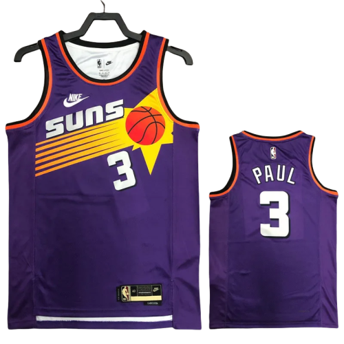 22-23 SUNS PAUL #3 Purple Top Quality Hot Pressing NBA Jersey (Retro Logo)
