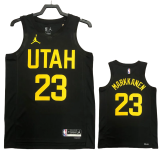 22-23 JAZZ MARKKANEN #23 Black Top Quality Hot Pressing NBA Jersey (Trapeze Edition)