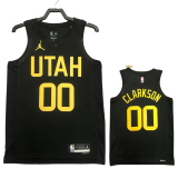 22-23 JAZZ CLARKSON #00 Black Top Quality Hot Pressing NBA Jersey (Trapeze Edition)