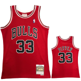 1998 BULLS PIPPEN #33 Red Retro Top Quality Hot Pressing NBA Jersey
