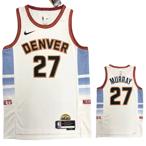 22-23 Nuggets MURRAY #27 White City Edition Top Quality Hot Pressing NBA Jersey