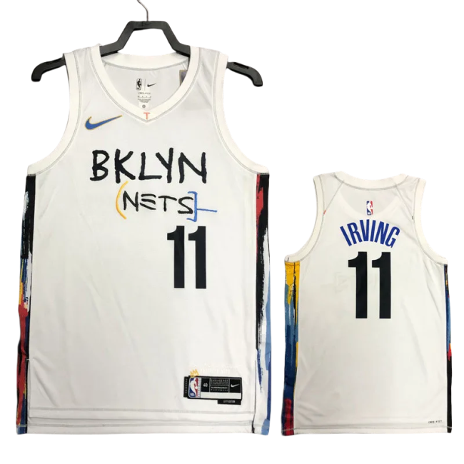 22-23 Nets IRVING #11 White City Edition Top Quality Hot Pressing NBA Jersey