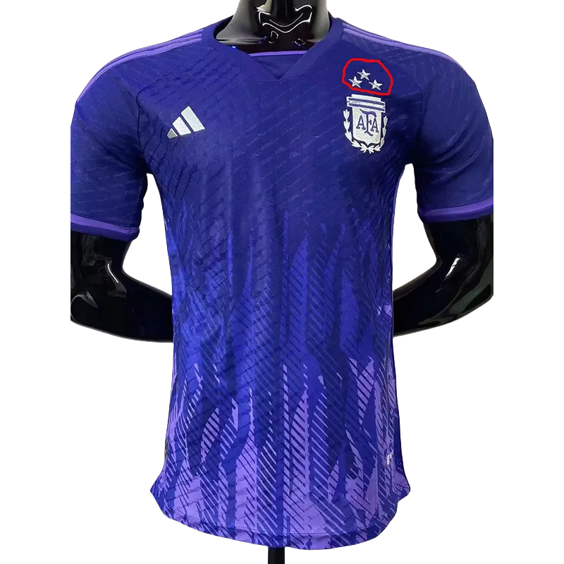 22-23 Argentina Away 3 Stars Player Version Soccer Jersey