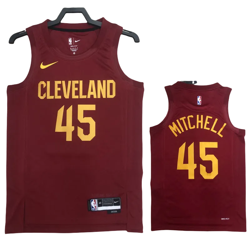 22-23 Cleveland Cavaliers MITCHELL #45 Red Top Quality Hot Pressing NBA Jersey