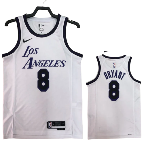 22-23 LAKERS BRYANT #8 White City Edition Top Quality Hot Pressing NBA Jersey