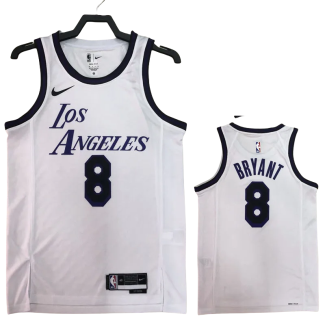 22-23 LAKERS BRYANT #8 White City Edition Top Quality Hot Pressing NBA Jersey