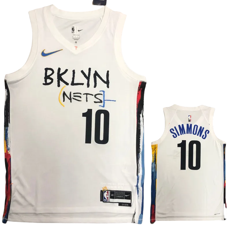 22-23 NETS SIMMONS #10 White City Edition Top Quality Hot Pressing NBA Jersey