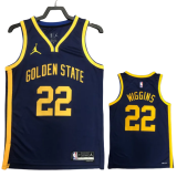 22-23 WARRIORS WIGGINS #22 Royal blue Top Quality Hot Pressing NBA Jersey (Trapeze Edition)