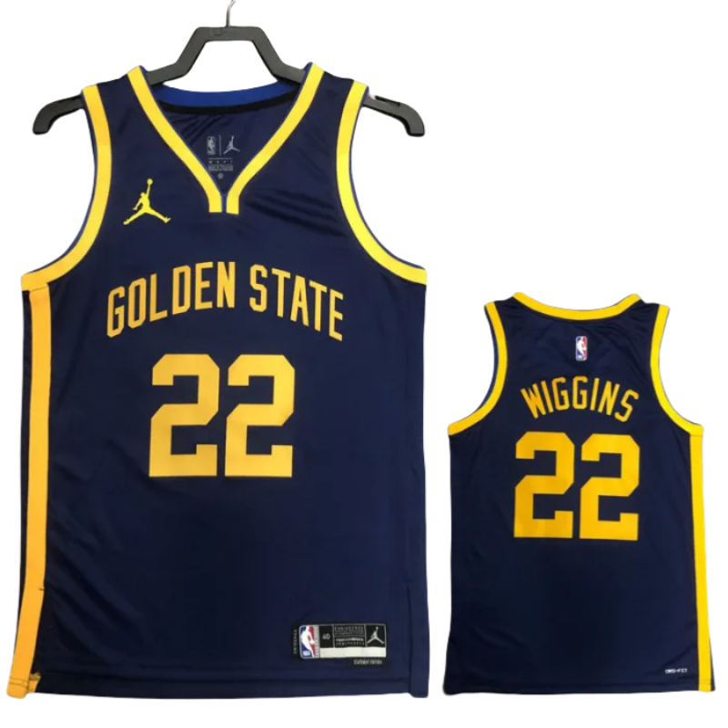 22-23 WARRIORS WIGGINS #22 Royal blue Top Quality Hot Pressing NBA Jersey (Trapeze Edition)