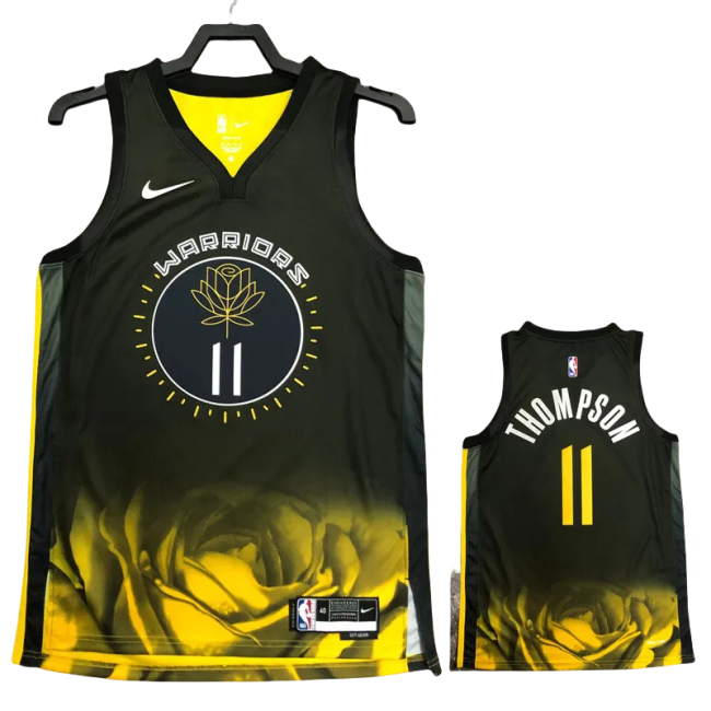 22-23 WARRIORS THOMPSON #11 Black City Edition Top Quality Hot Pressing NBA Jersey