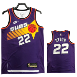 22-23 SUNS AYTON #22 Purple Top Quality Hot Pressing NBA Jersey (Retro Logo)