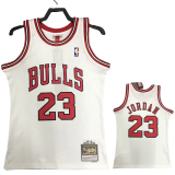 1998 BULLS JORDAN #23 White Retro Top Quality Hot Pressing NBA Jersey