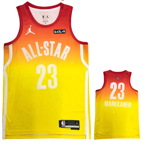 2023 ALL STAR MARKKANEN #23 Yellow Top Quality Hot Pressing NBA Jersey