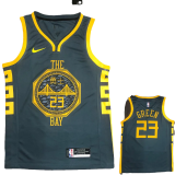 2018 WARRIORS GREEN #23 Black Gray Top Quality Hot Pressing NBA Jersey
