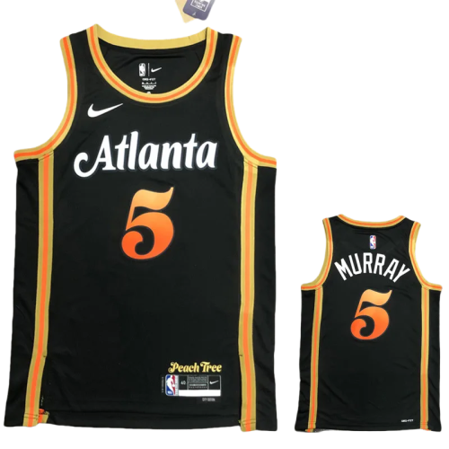 22-23 HAWKS MURRAY #5 Black City Edition Top Quality Hot Pressing NBA Jersey