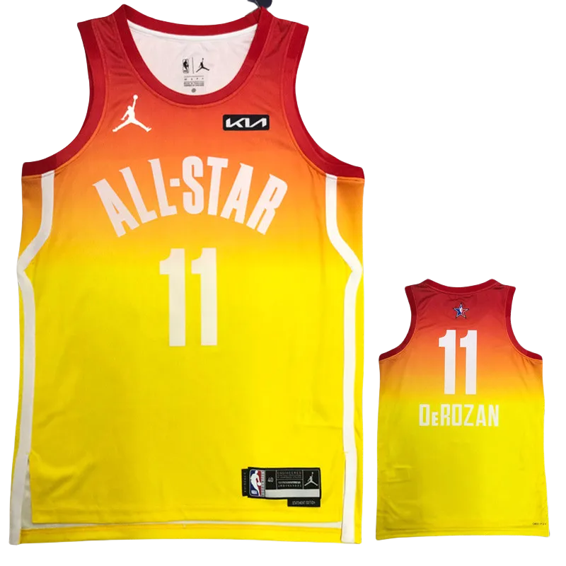 2023 ALL STAR DEROZAN #11 Yellow Top Quality Hot Pressing NBA Jersey