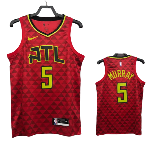 HAWKS MURRAY #5 Red Top Quality Hot Pressing NBA Jersey