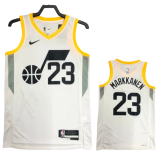 22-23 JAZZ MARKKANEN #23 White Top Quality Hot Pressing NBA Jersey