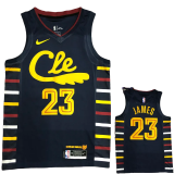 Cleveland Cavaliers JAMES #23 Black Top Quality Hot Pressing NBA Jersey