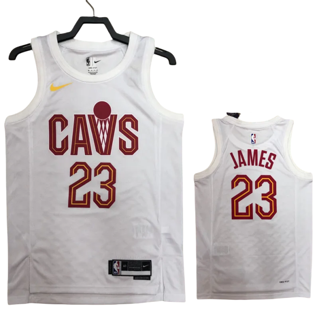 22-23 Cleveland Cavaliers JAMES #23 White Top Quality Hot Pressing NBA Jersey