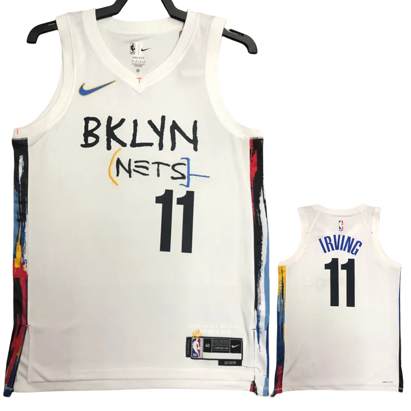 22-23 NETS IRVING #11 White City Edition Top Quality Hot Pressing NBA Jersey