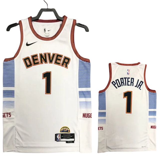 22-23 Nuggets PORTER JR. #1 White City Edition Top Quality Hot Pressing NBA Jersey
