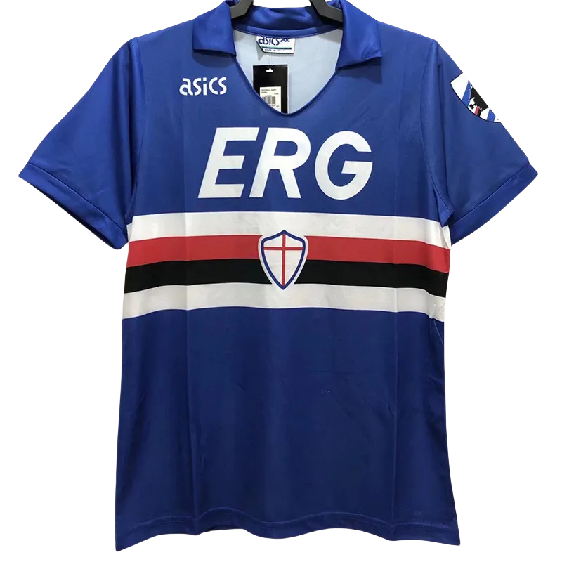 1990-1991 Sampdoria Home Retro Soccer Jersey