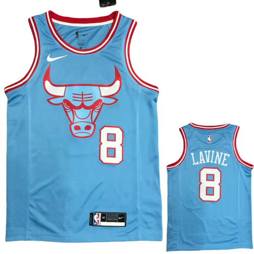 BULLS LAVINE #8 Blue Top Quality Hot Pressing NBA Jersey