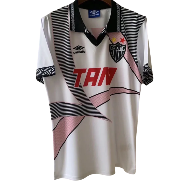 1996 Atletico Mineiro Away White Retro Soccer Jersey