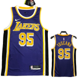 LAKERS TOSCAN #95 Purple Top Quality Hot Pressing NBA Jersey