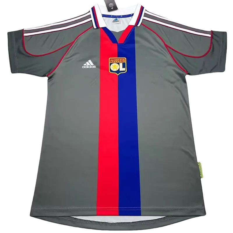 2000-2001 Lyon Away Gray Retro Soccer Jersey
