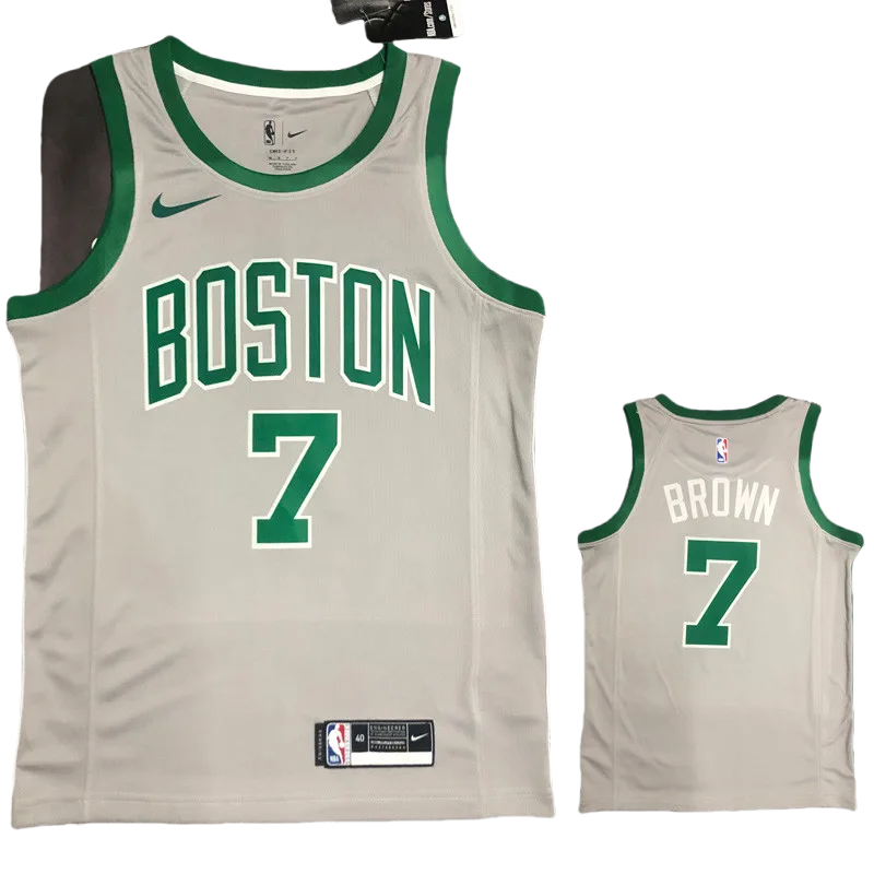 CELTICS BROWN #7 Gray Top Quality Hot Pressing NBA Jersey