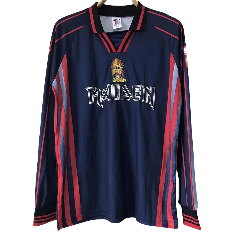 1999 West Ham Iron Maiden Long Sleeve Retro Soccer Jersey