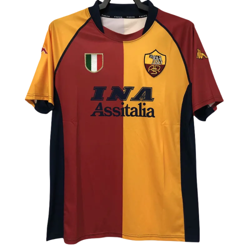 2001-2002 Roma Home Retro Soccer Jersey