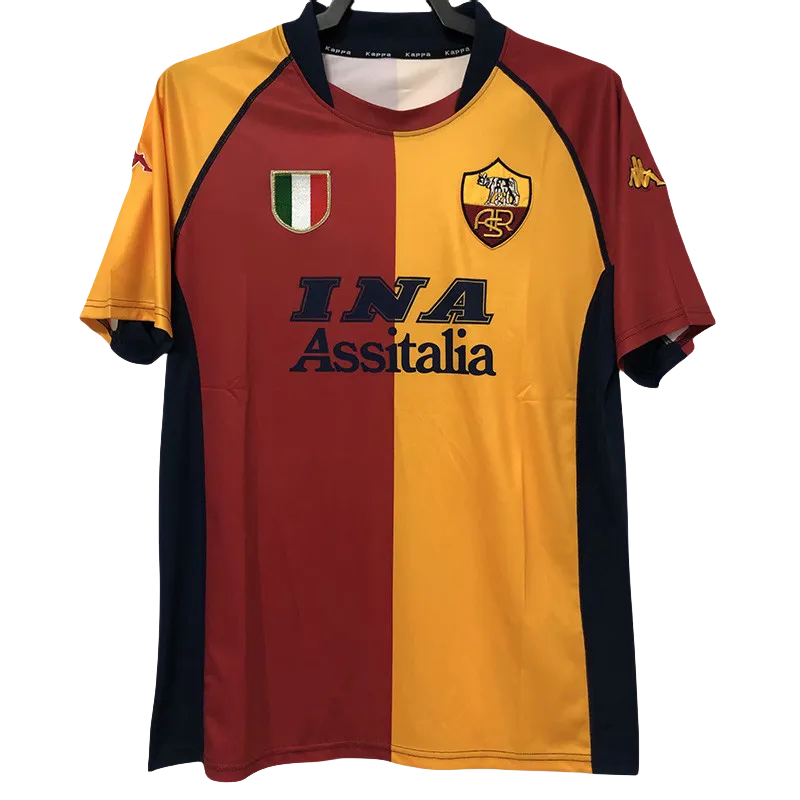 2001-2002 Roma Home Retro Soccer Jersey