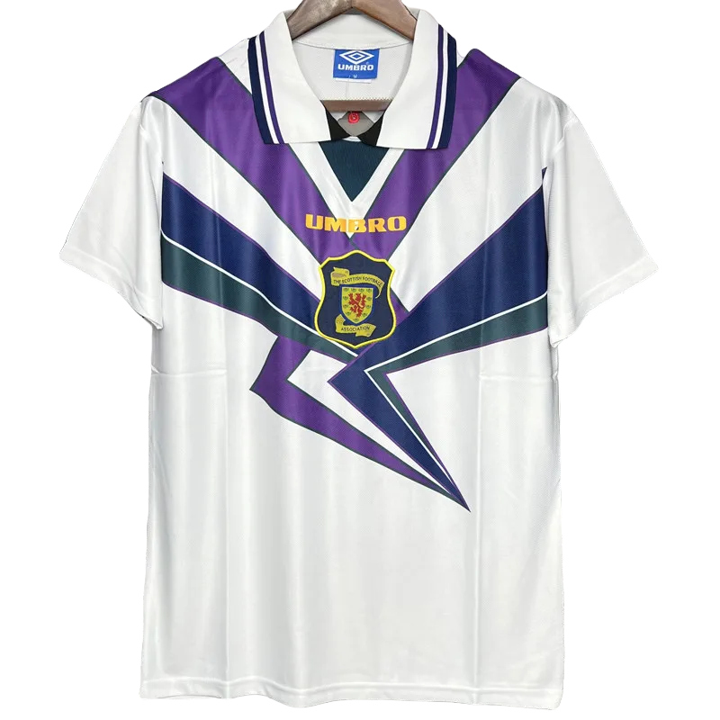 1994-1996 Scotland White Retro Soccer Jersey